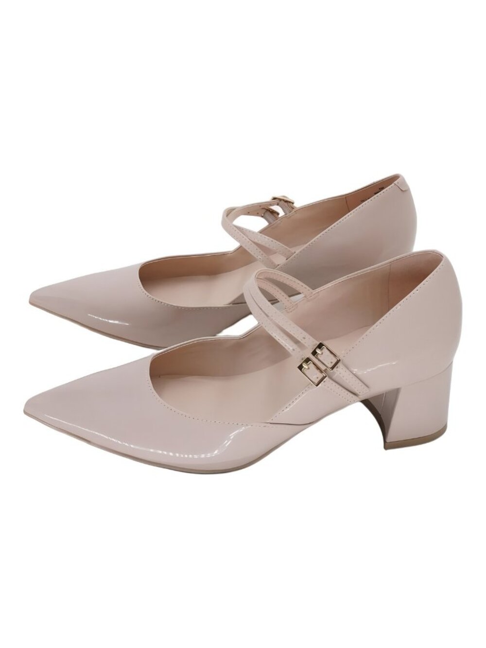 Bandolino Smith Mary Jane Pointed Toe Block Heel Light Natural Tan Sz 8M - Picture 2 of 6